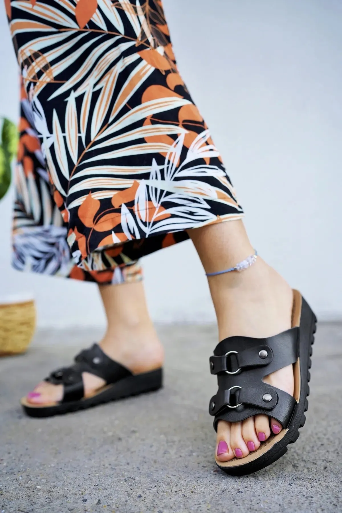 Casual Steel Toe Shoes Modafrsat  Women's Stylish Casual Black Slippers