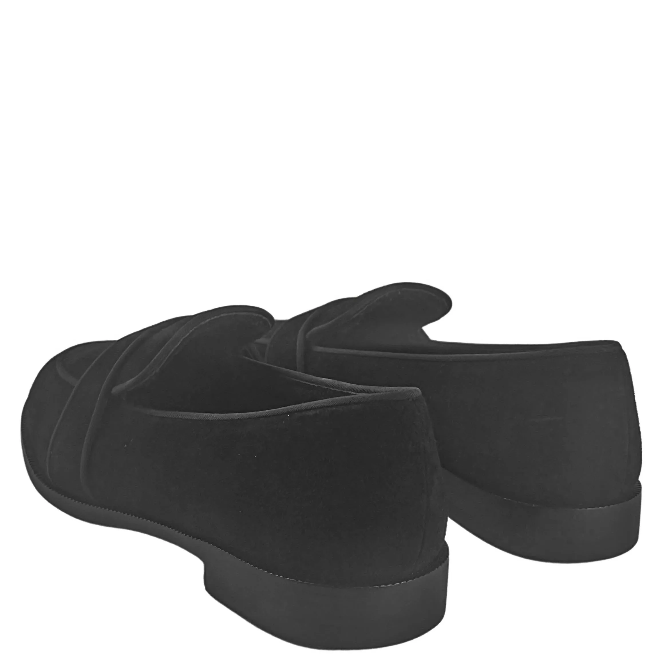 Aquazarra Martin Shearling Suede Loafers in Black Cycling Shoe Covers For Flat Pedals