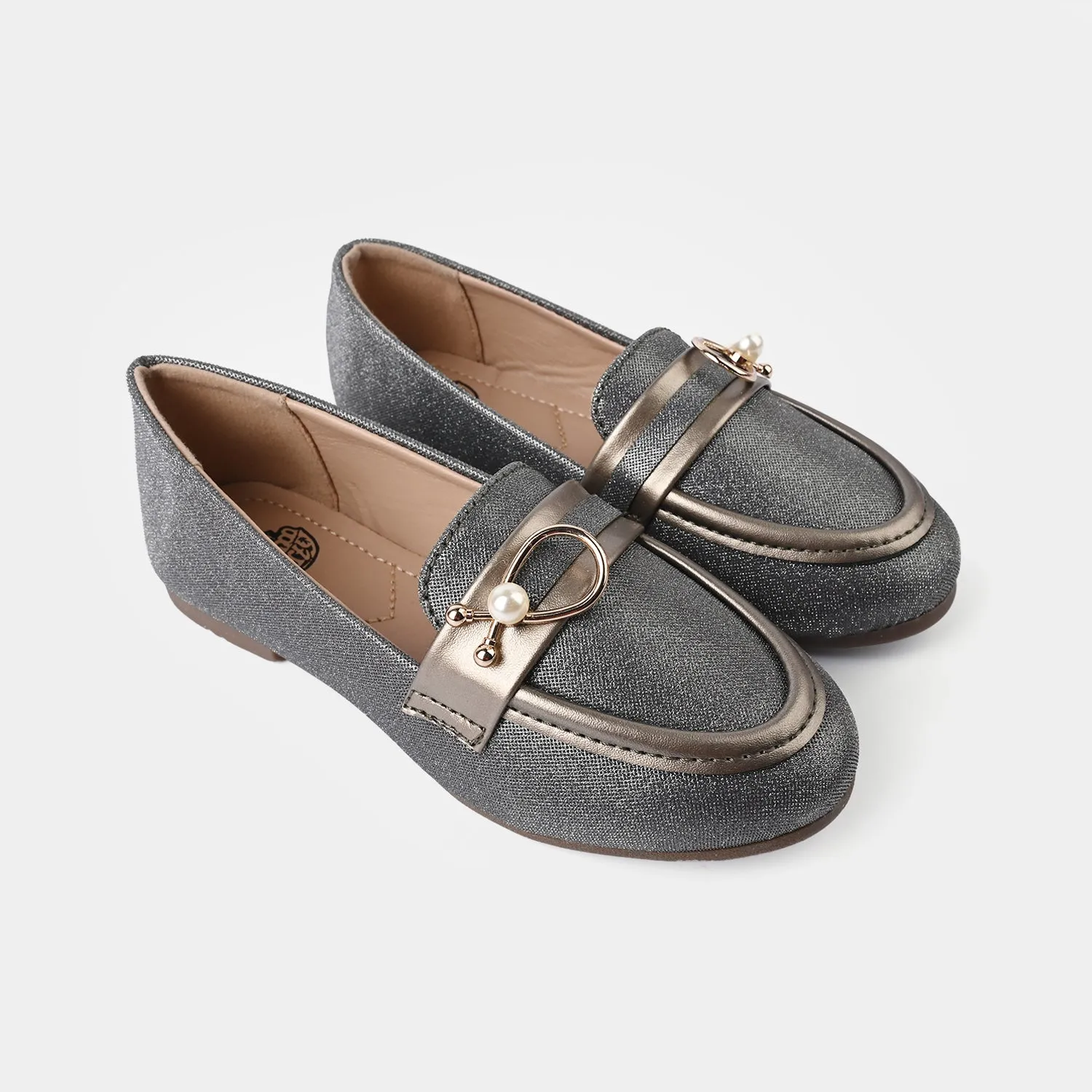 Girls Loafer OS-01-GREY Celebrities In Loafers