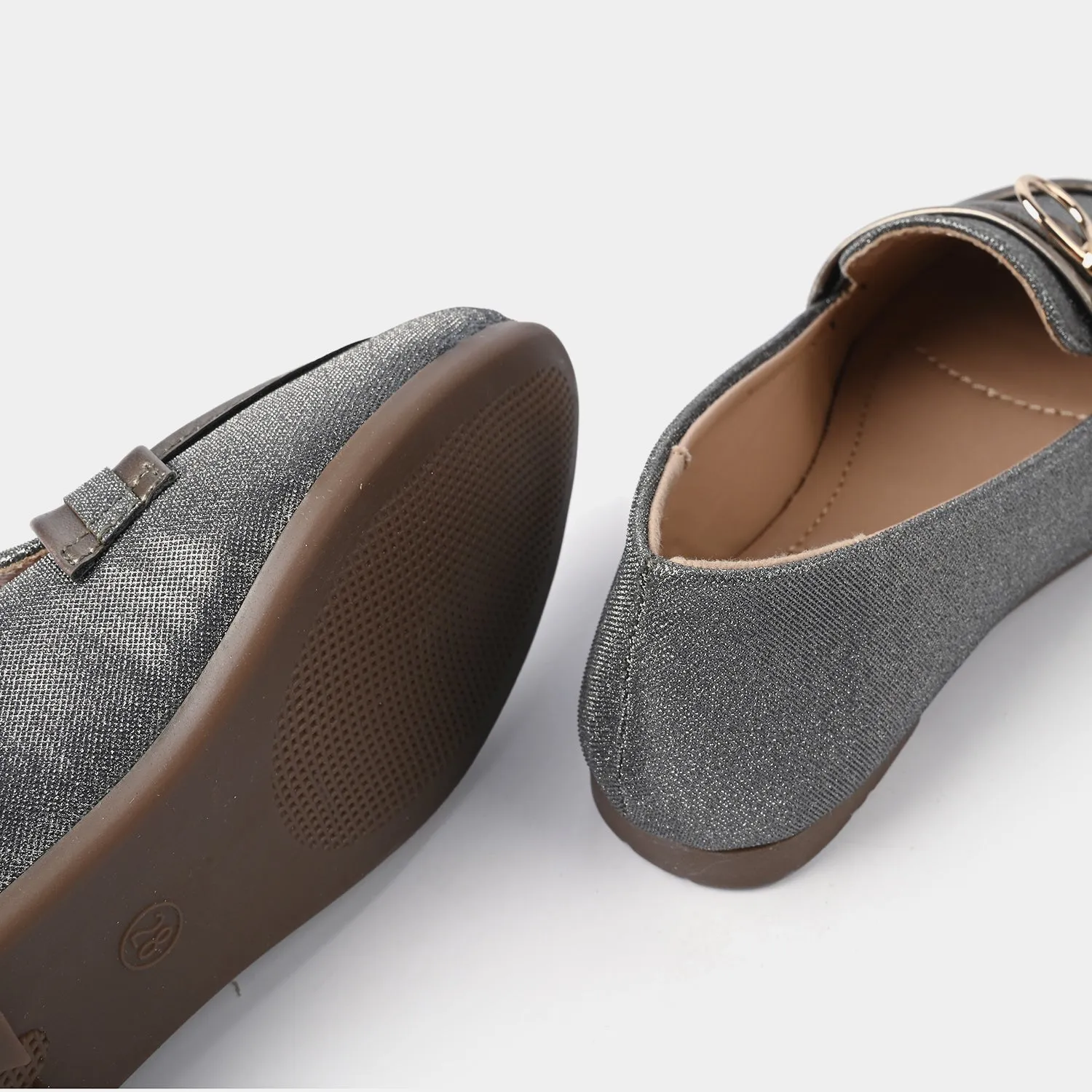 Loafers With The Socks Girls Loafer OS-01-GREY