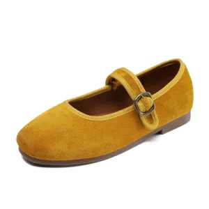 Women Retro Plain Suede Buckle Soft Flats Sparx Casual Shoes Myntra