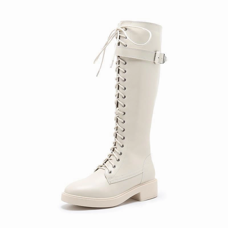 Women Long Boots High Boots Flat Boots Big Size Nice Flat Shoes To Wear With Dresses