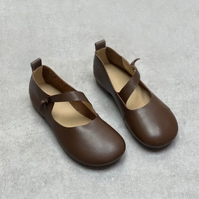 Women Super Soft Leather Flat Shoes With Knot Accents Pointed Toe Flat Shoes