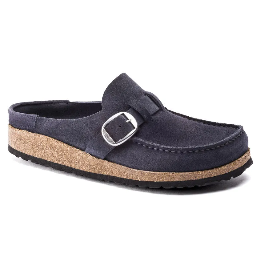 Camel Toe Loafers Women's Birkenstock Buckley Suede Leather Color: Navy (MEDIUM/NARROW WIDTH)