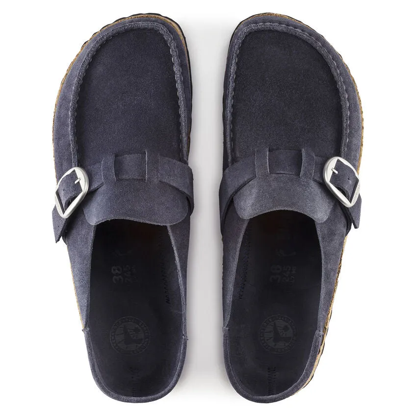 Women's Birkenstock Buckley Suede Leather Color: Navy (MEDIUM/NARROW WIDTH) Ganni Loafers