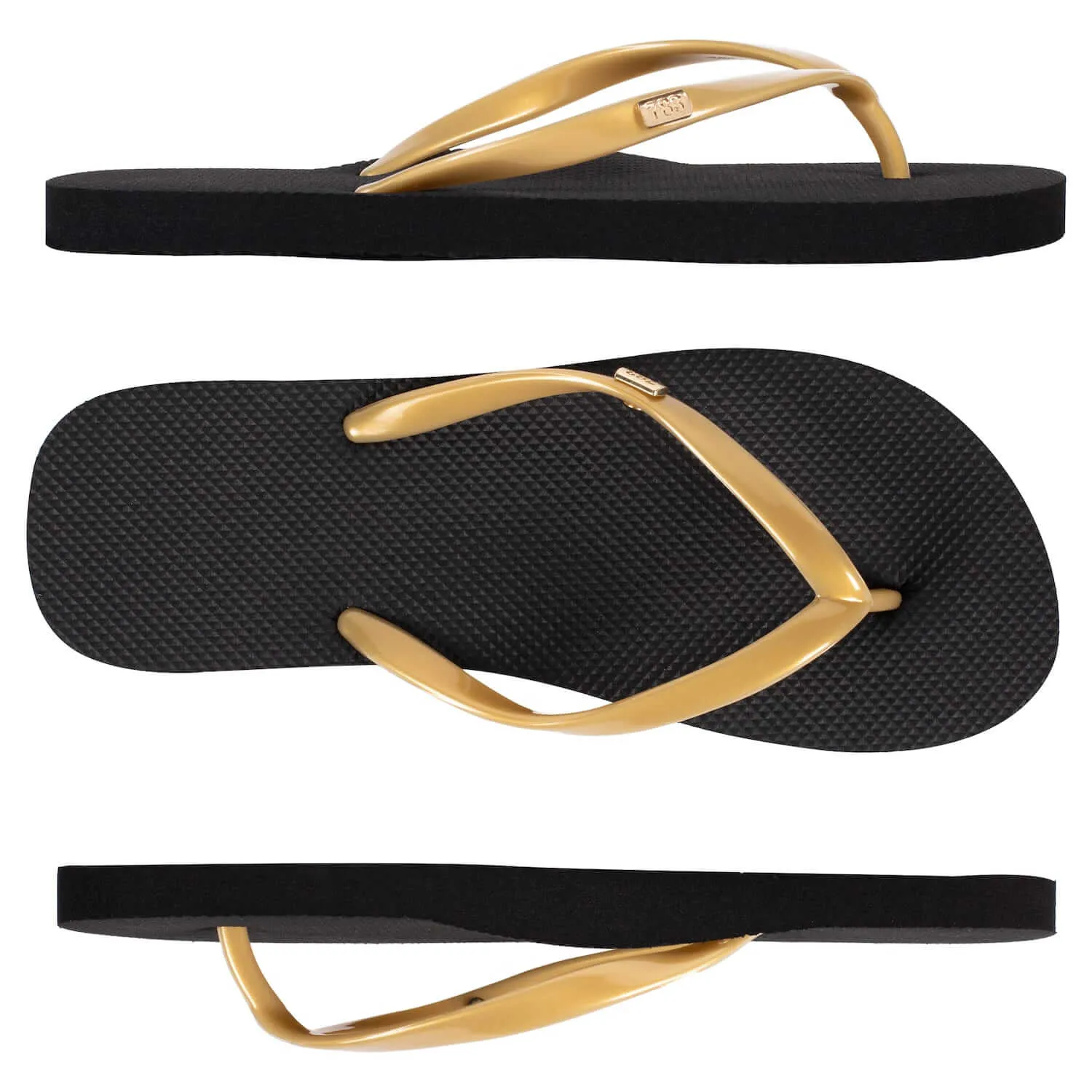 Daily Flip Flops Women's Flip Flop  Black & Gold