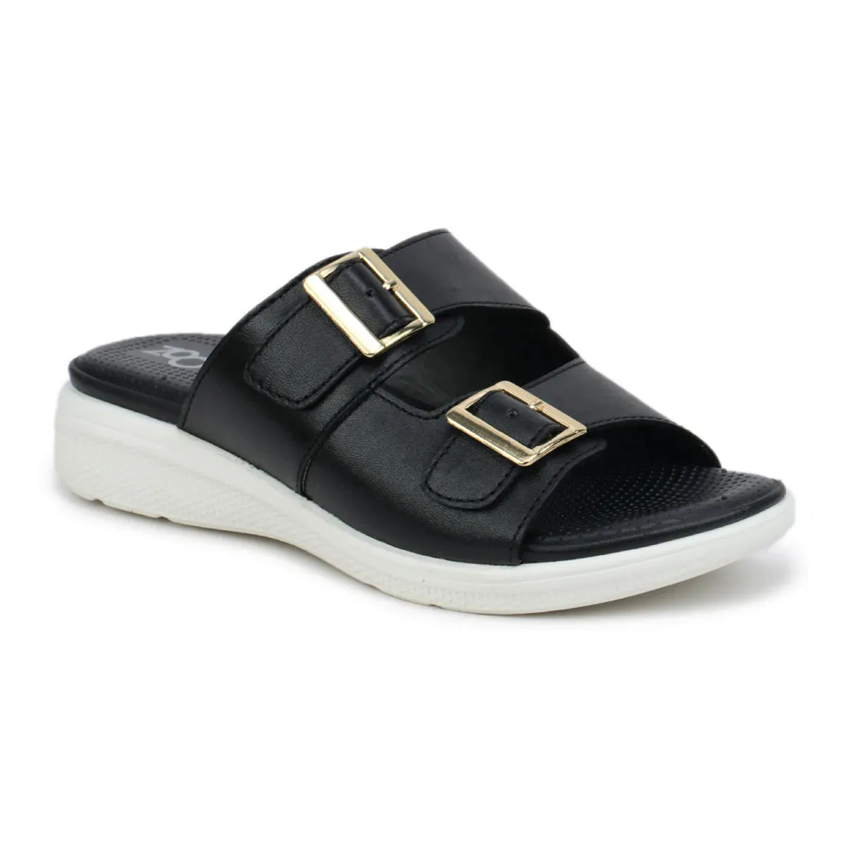 Milk And Cookies Slippers Womens Leather Slippers 7512  Monk Strap Design in Flats