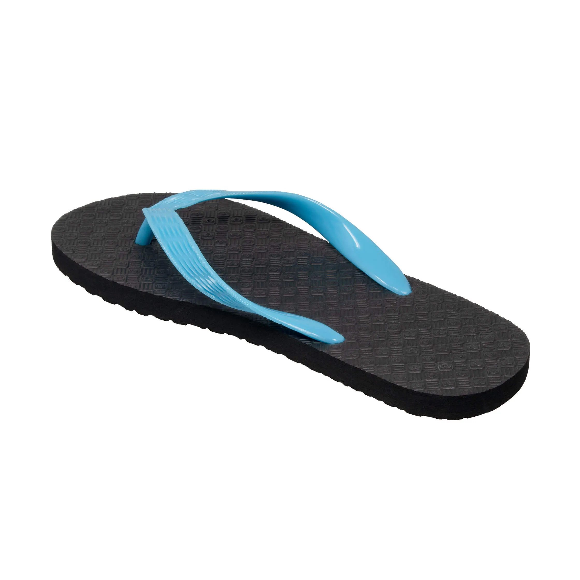 Women's Solid Aqua Strap Slippah Seaside Twist Flip Flops