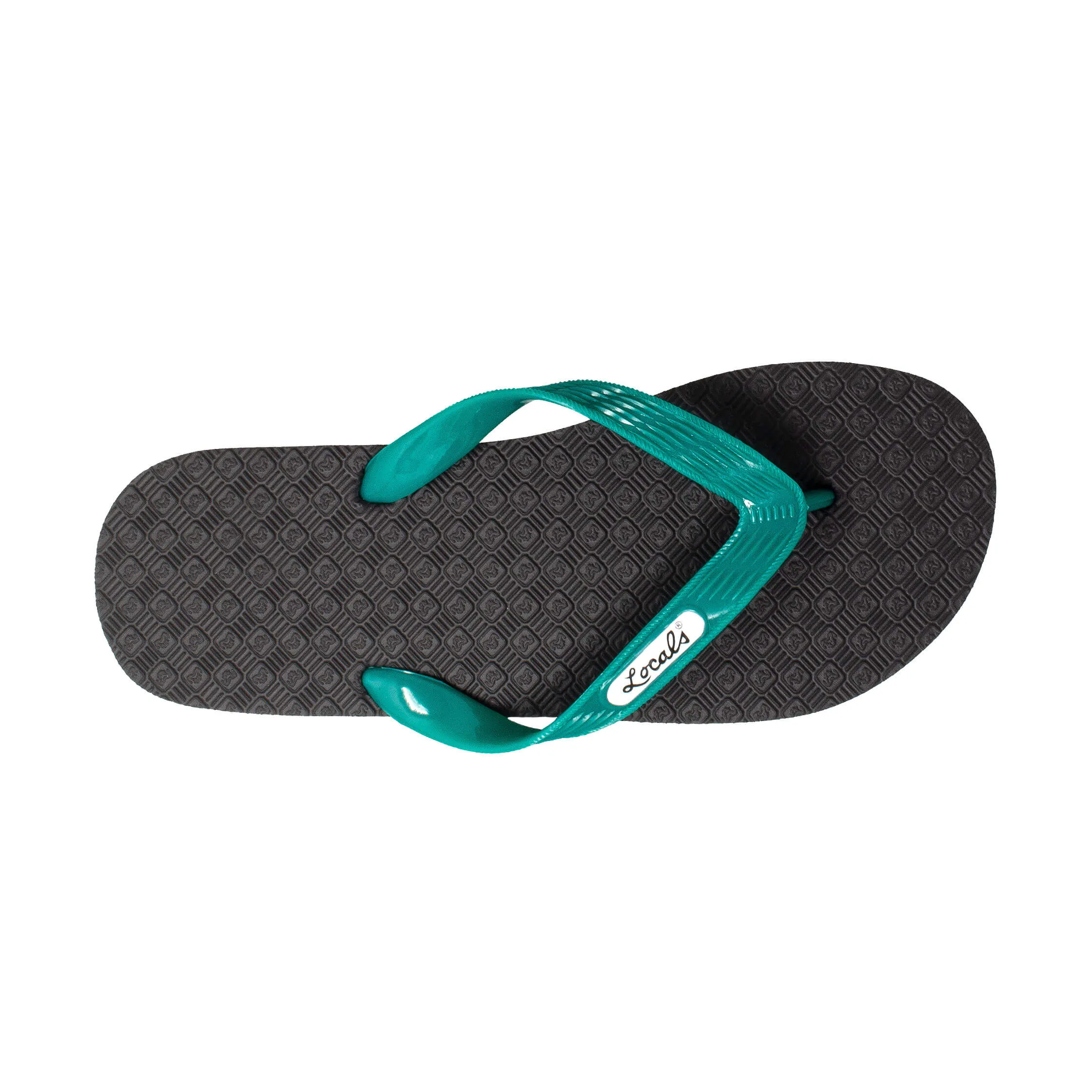 Women's Solid Green Strap Slippah Pedicure Flip Flops Toe Separators