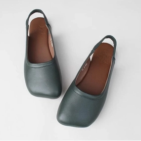 Square Toe Comfortable Sandals Flat Handmade Shoes Best Work Shoes For Flat Feet