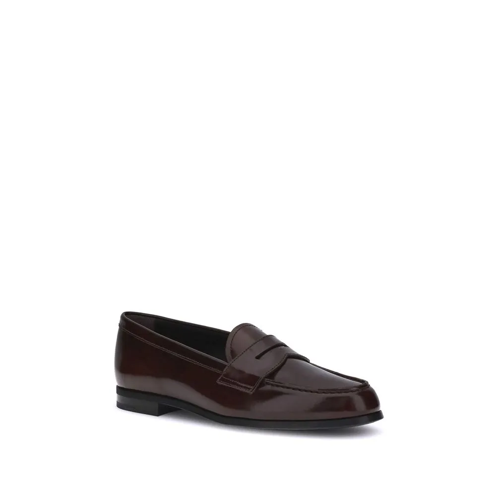 Church's Brown Calf Leather Bos Taurus Slip-On Loafers Jelly Loafers