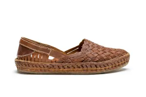 Woven Flat in Walnut Star Flat Shoes
