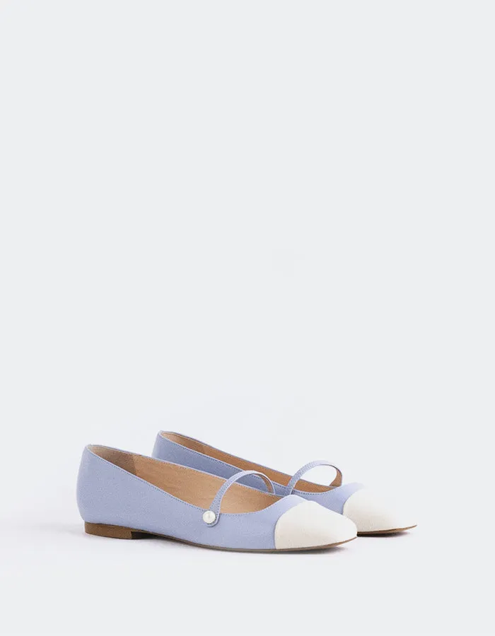 Boat Shoes Flats Yarrow Off Wht.Blue Leather
