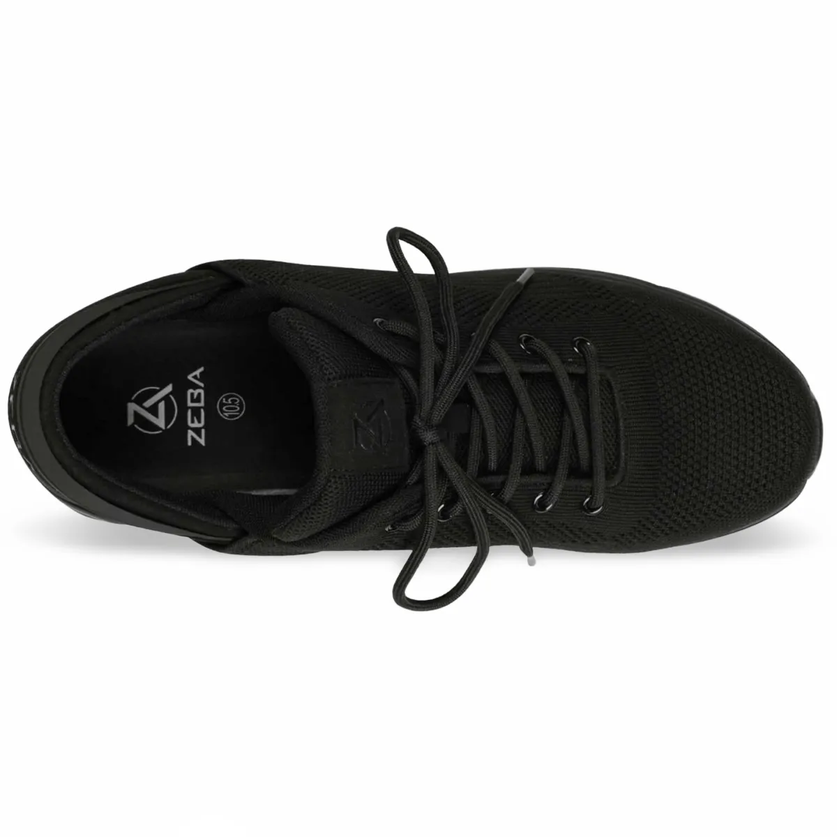 Workout Shoes For Flat Feet Zeba Men's Jet Black Fabric Slip On