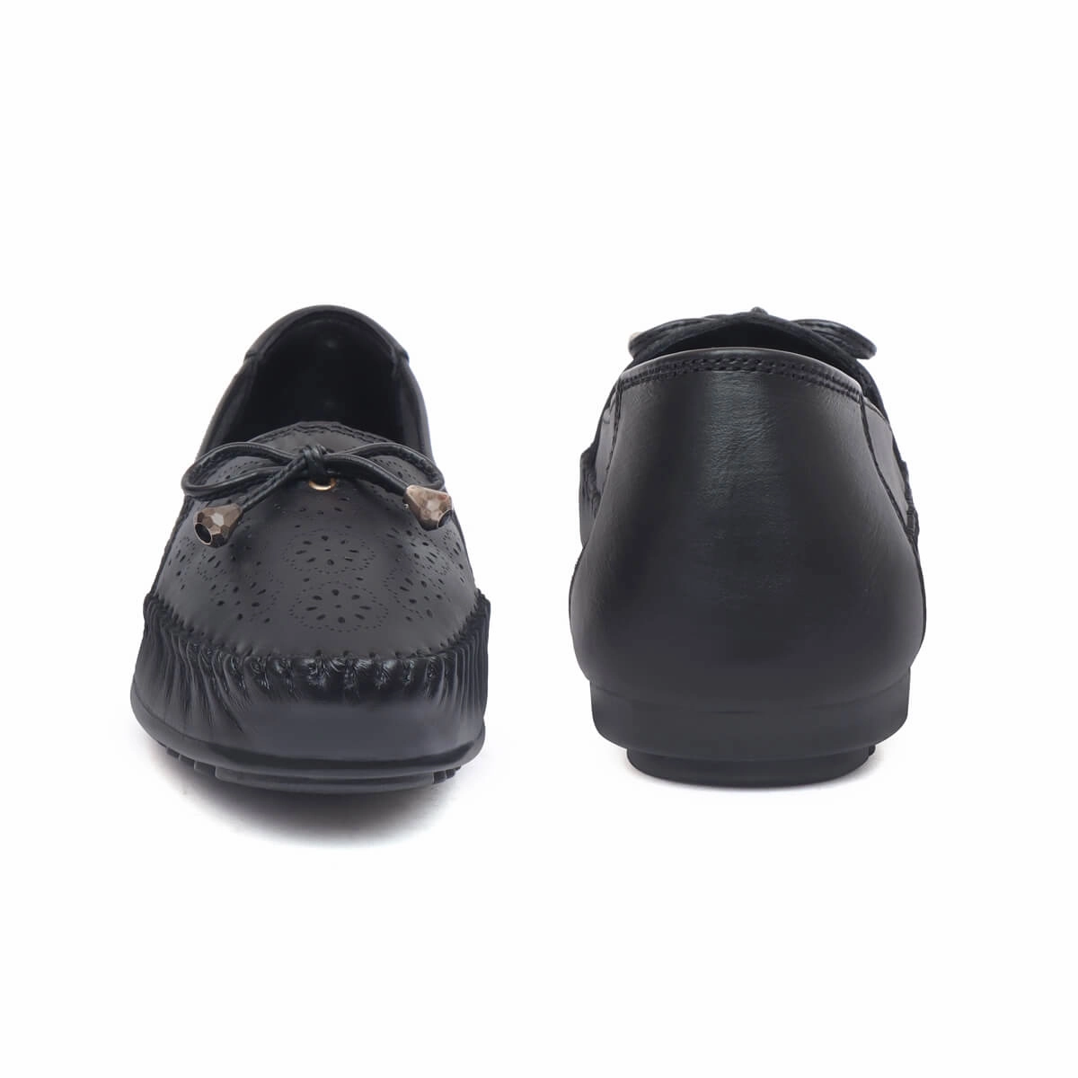 Zebra - Casual Leather Brogue Shoes for Women with Floral Pattern Chunky Loafers With Skirt