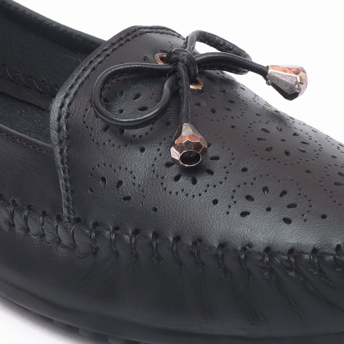 Chunky Heel Loafers Zebra - Casual Leather Brogue Shoes for Women with Floral Pattern